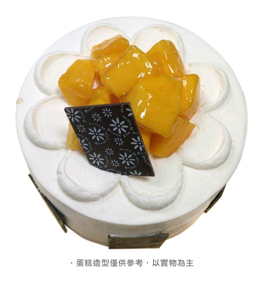 TDH貓茶町-日本低脂生乳芒果生日蛋糕(限門市取貨)